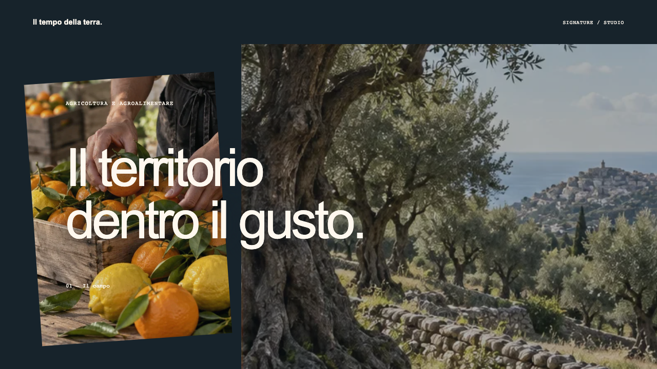 Composizione illustrativa Signature: Agricoltura e agroalimentare