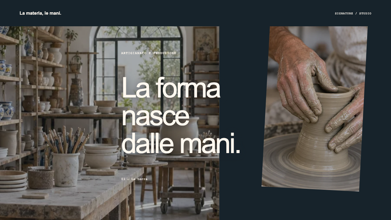 Composizione illustrativa Signature: Artigianato e produzione