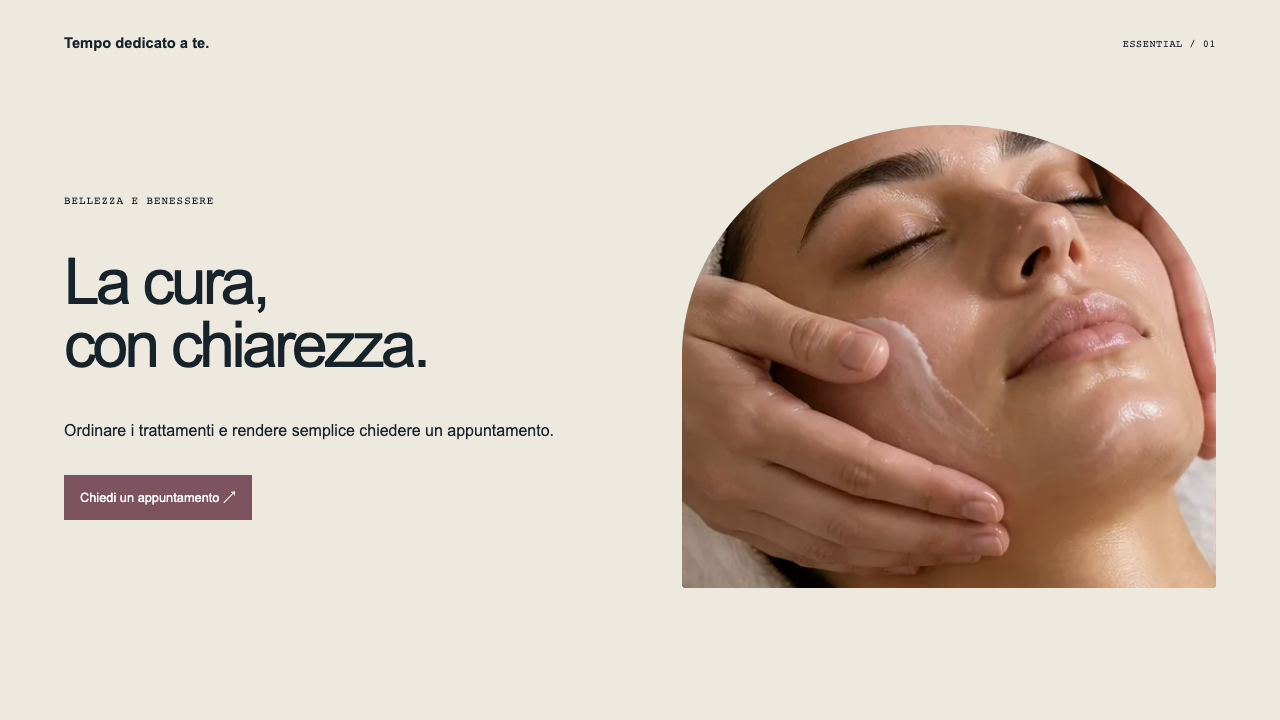 Composizione illustrativa Essential: Bellezza e benessere