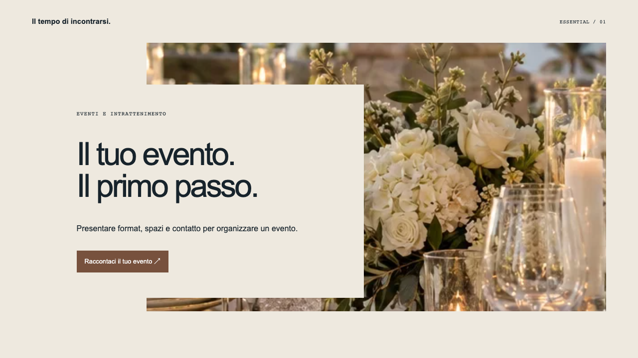 Composizione illustrativa Essential: Eventi e intrattenimento