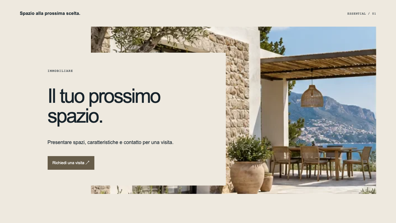 Composizione illustrativa Essential: Immobiliare