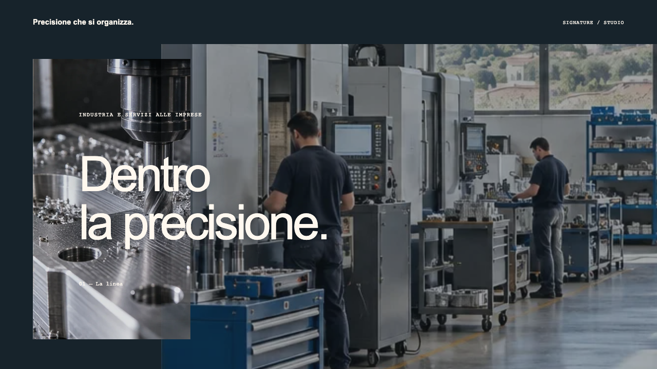 Composizione illustrativa Signature: Industria e servizi alle imprese