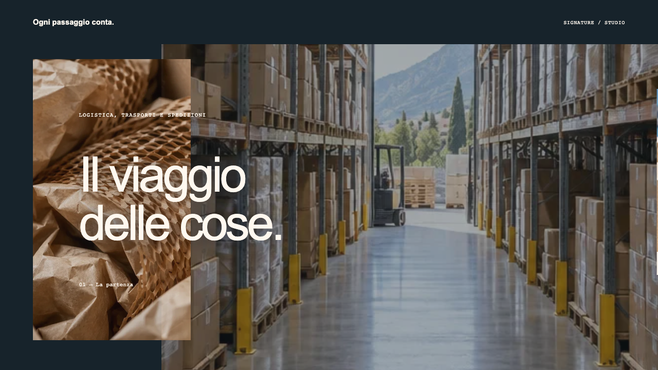 Composizione illustrativa Signature: Logistica, trasporti e spedizioni