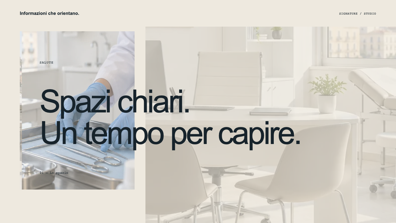 Composizione illustrativa Signature: Salute