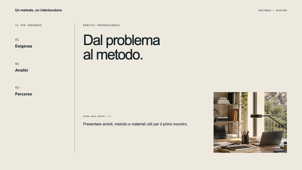 Demo Business per servizi professionali: anteprima del sito
