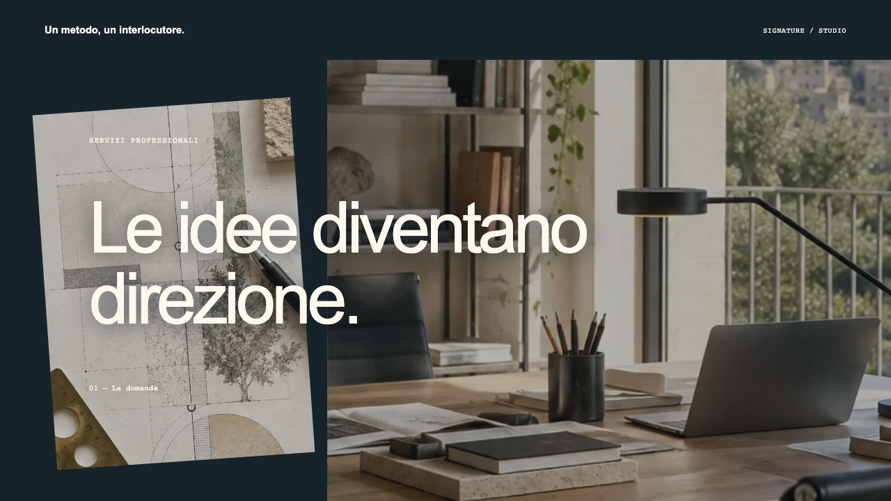 Composizione illustrativa Signature: Servizi professionali
