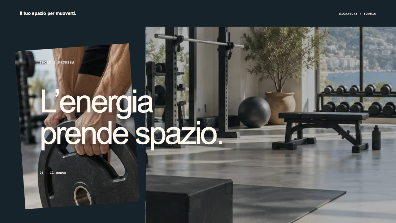 Composizione illustrativa Signature: Sport e fitness